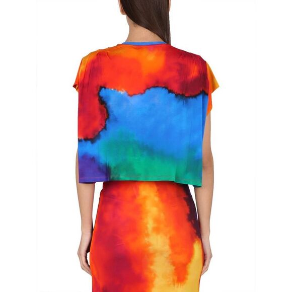 PACO RABANNE Tie-Dye Pleated T-Shirt Women MULTICOLOUR T-Shirts & Tops - Picture 3 of 4